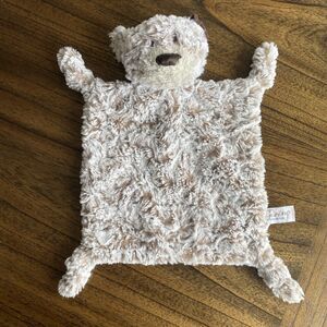 Demdaco Giving Blankie Rattle Bear Plush Fuzzy Lovie 9"